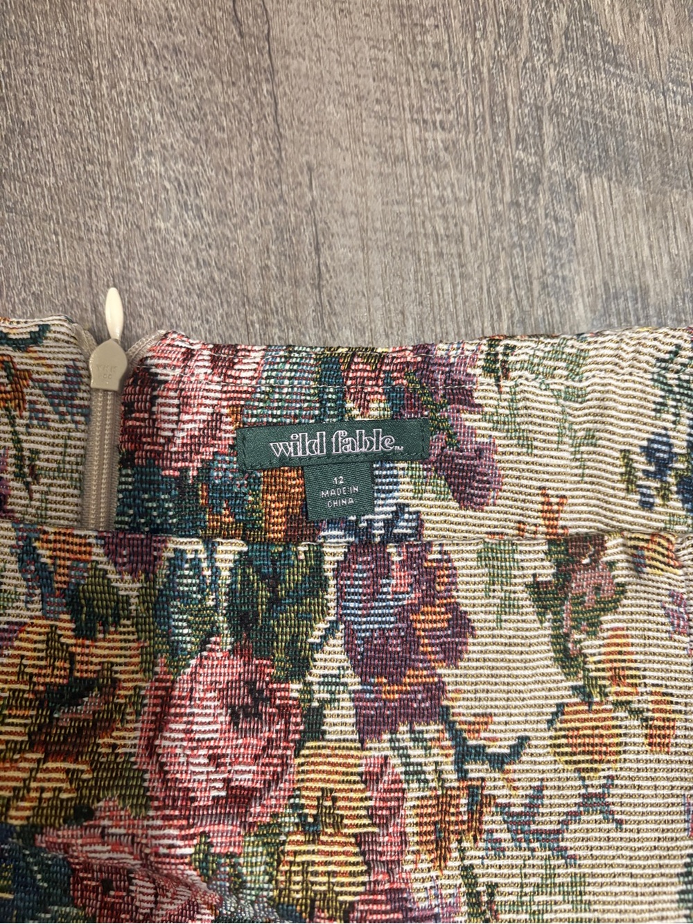 Floral Tapestry Mini Skirt - Picture 2 of 3